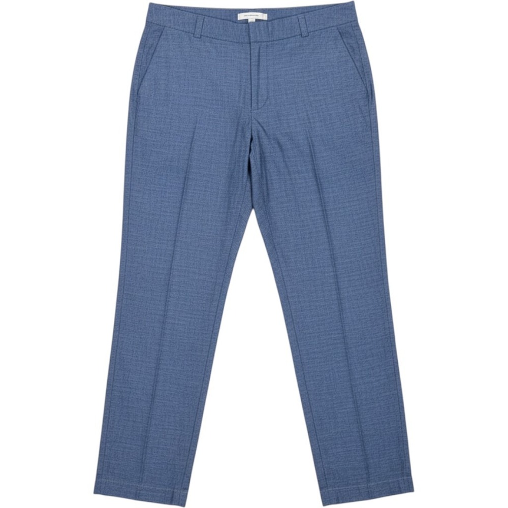 Talbots Petite Blue Cotton Chambray Straight Leg Trousers Pants Size 8P